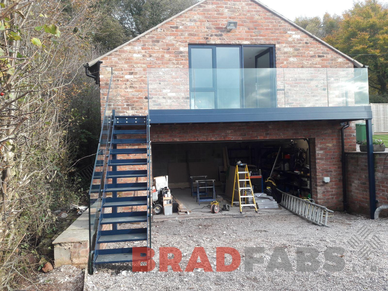 Metal balcony and staircase