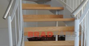timber clad and stainless steel helix stairs