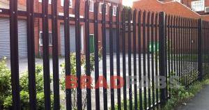 Steel pailsade industrial fencing by Bradfabs