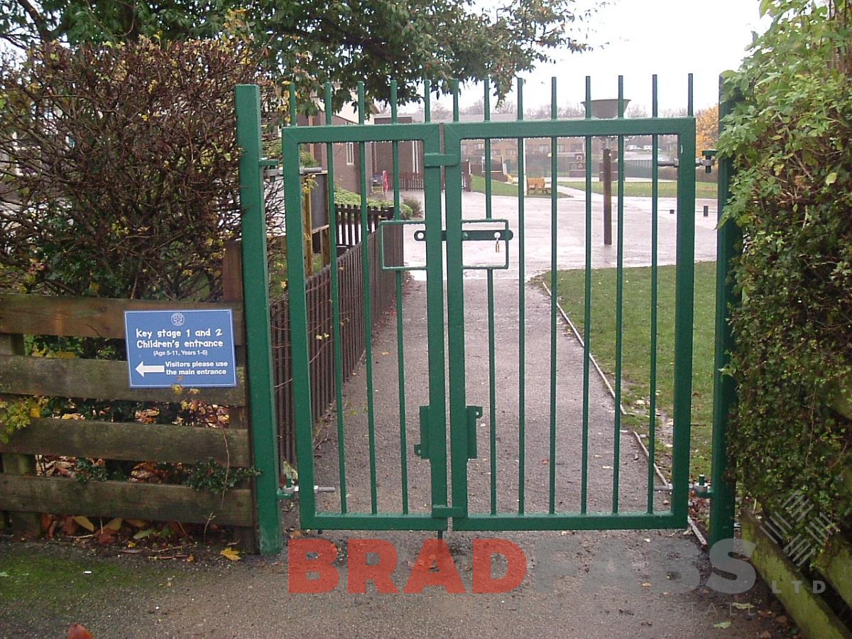 School metal gate by Bradfabs
