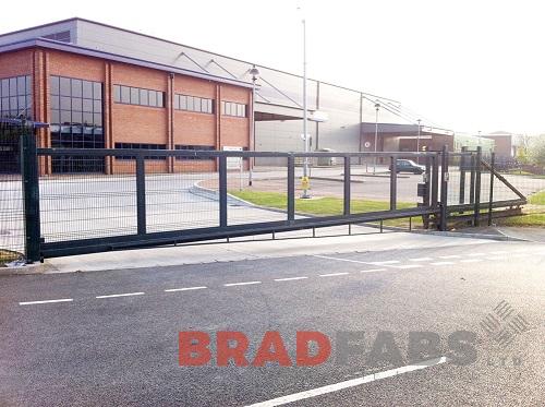Large industrial car park gate by Bradfabs