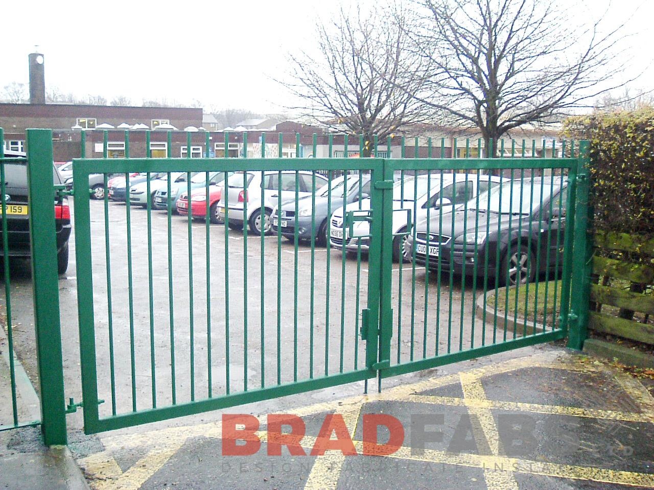 School car park metal gates by Bradfabs