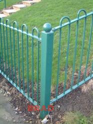 Green Metal Hoop Child Safety Fence