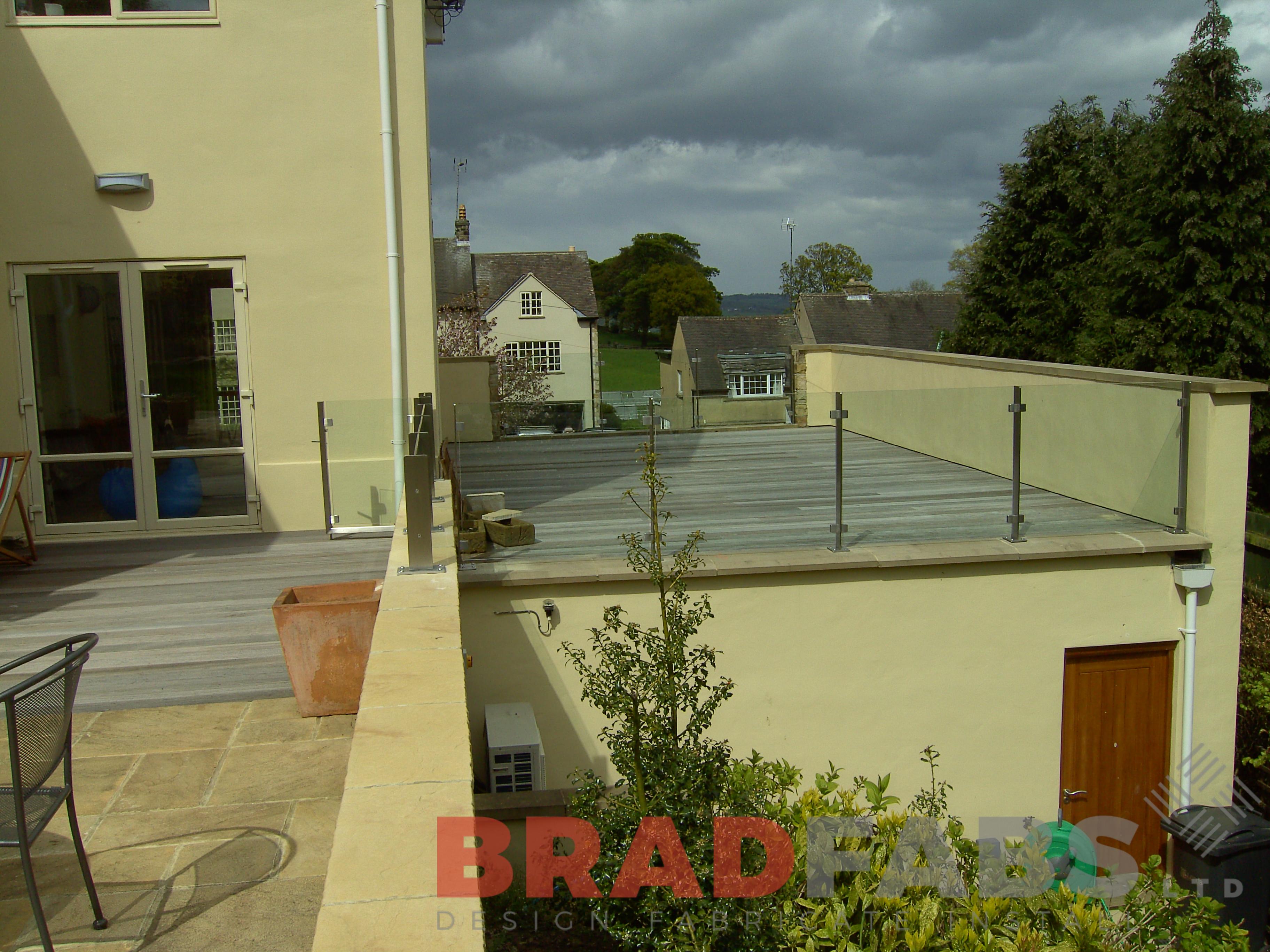 Glass balustrade for a domestic property by Bradfabs 