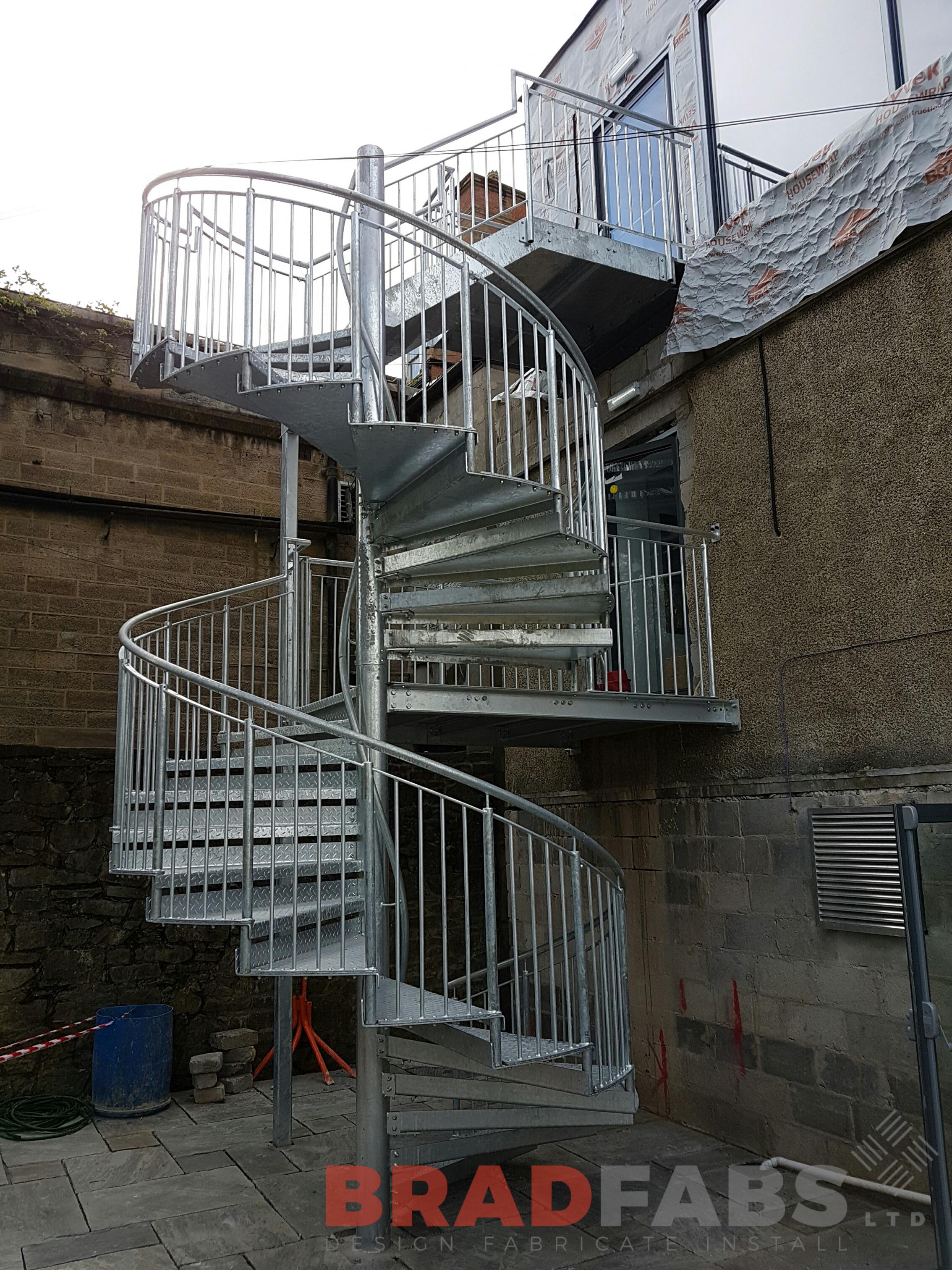 Galvanised Spiral Staircase