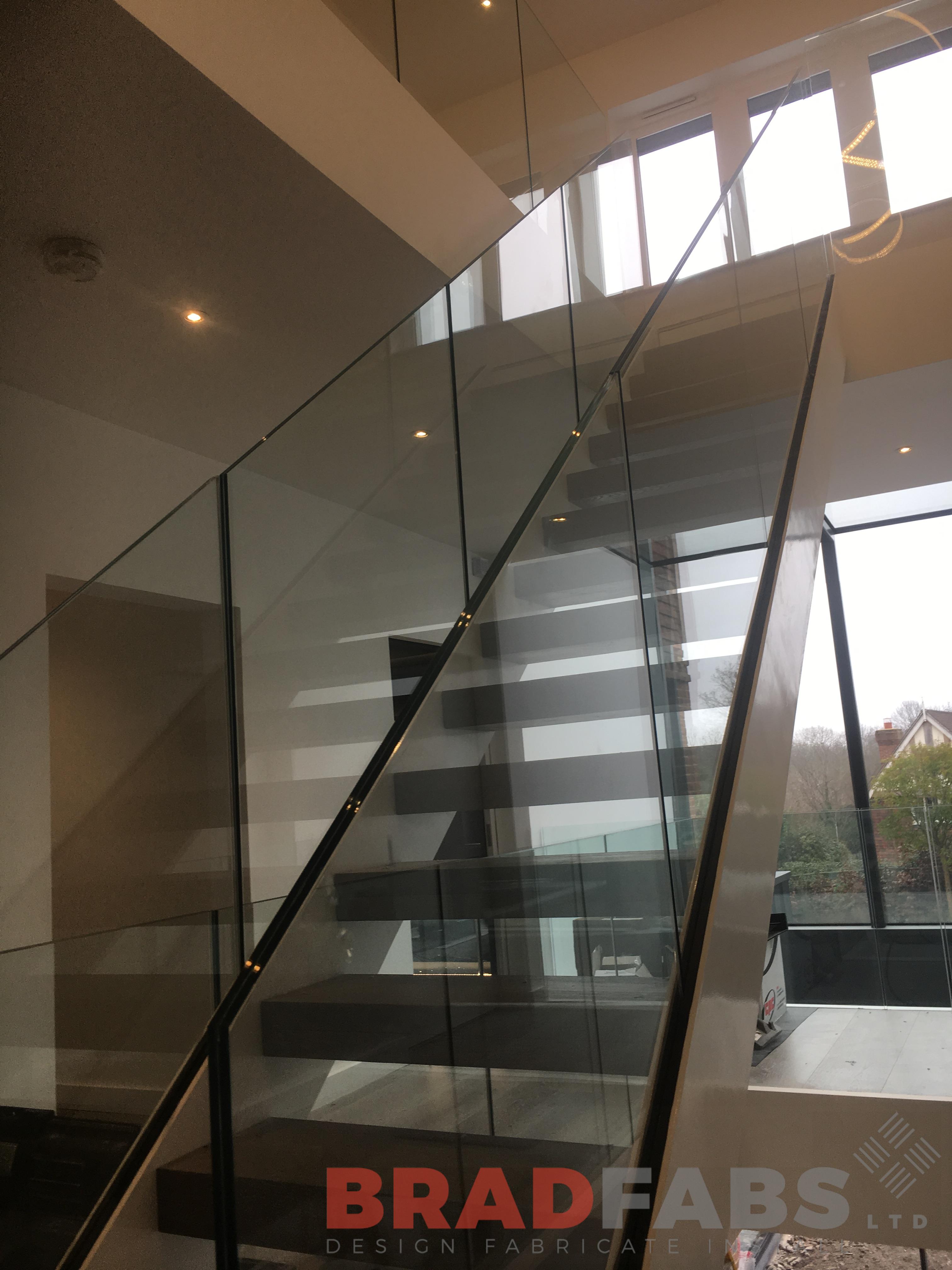 Straight staircase manufactured and designed by Bradfabs