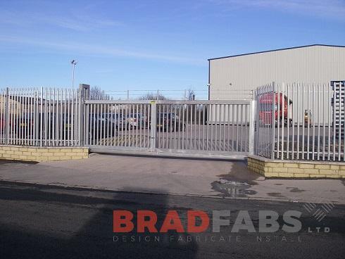Large commerical galvanised only metal gate by Bradfabs