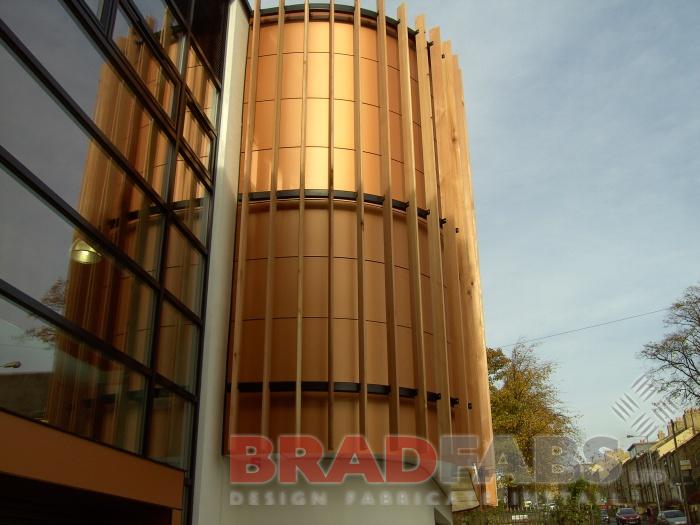 Bradfabs fabricated the steel frames which is uses to secure the timber