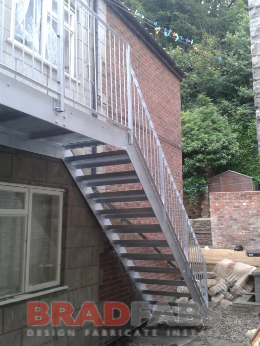 Steel Staircase with balustrade