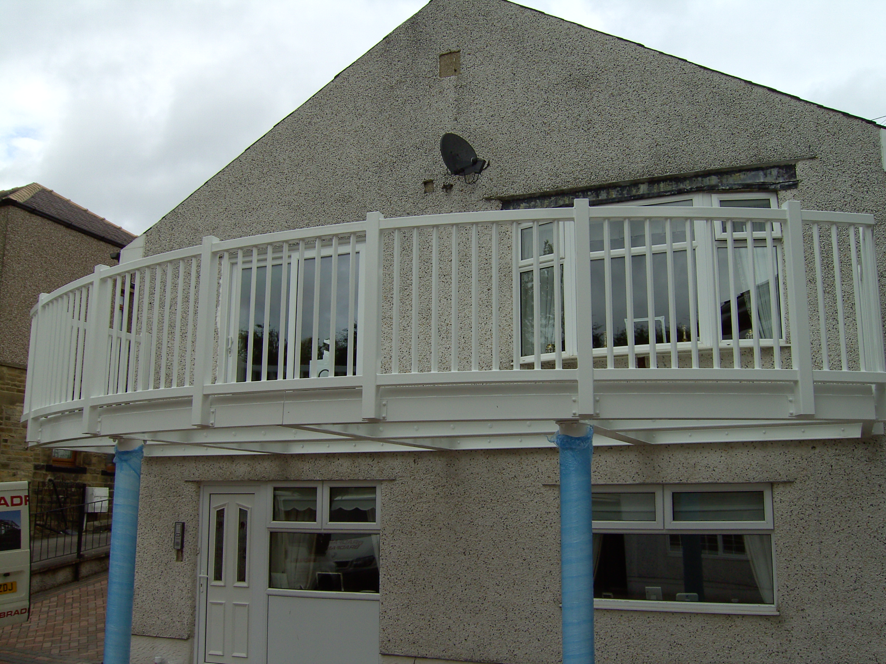 Steel Fabricators of Balconies, Staircases. Domestic balcony, made by