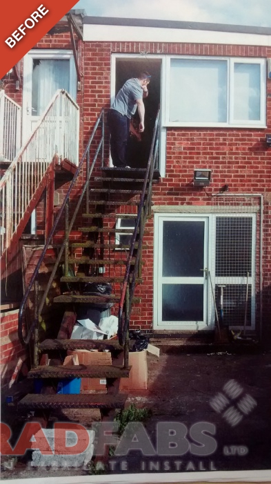 The old fire escape - oh dear!!