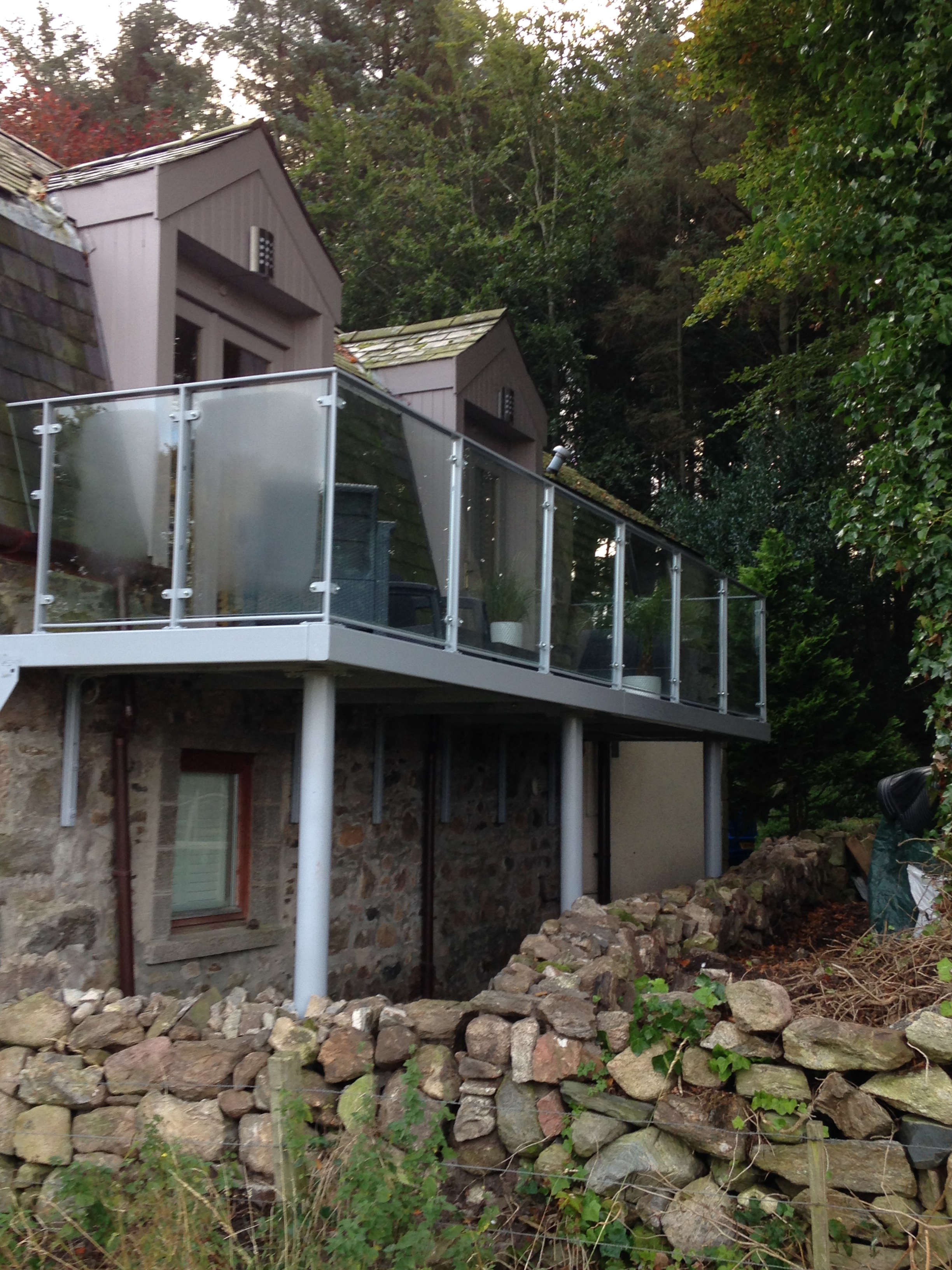 Steel Fabricators of Balconies, Staircases. Domestic balcony, made by