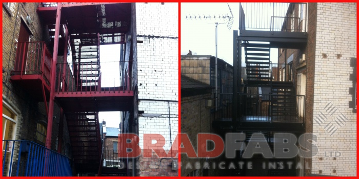 Bradfabs design, installed and manufactured this fire escape