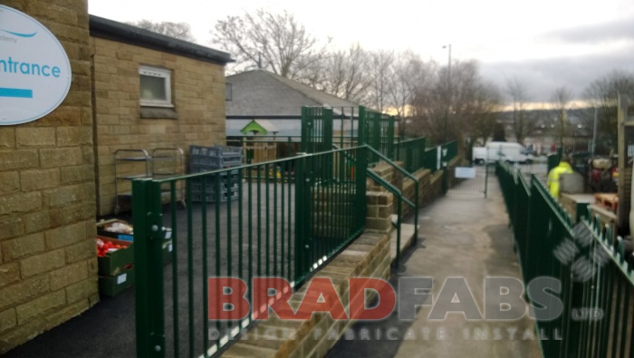 Railing installed and manufactured by Bradfabs