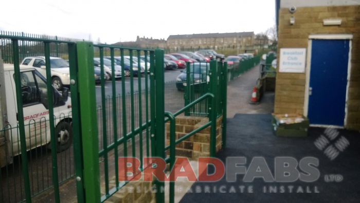 School railings installed by Bradfabs
