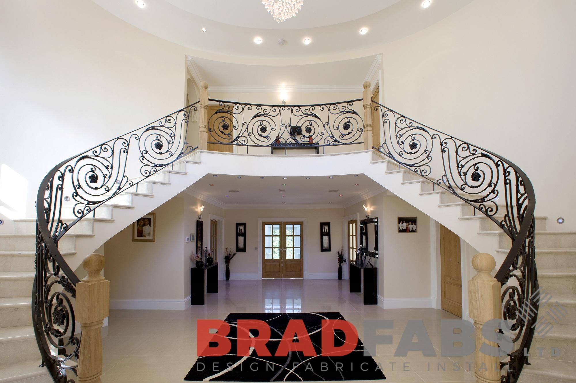 Impress Your Guests with a Curved Staircase From Bradfabs