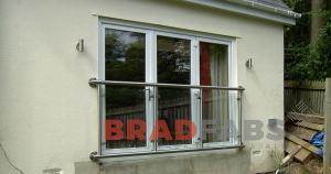 Stainless steel balconette fabricated in bradford, Contemporary juliet balcony