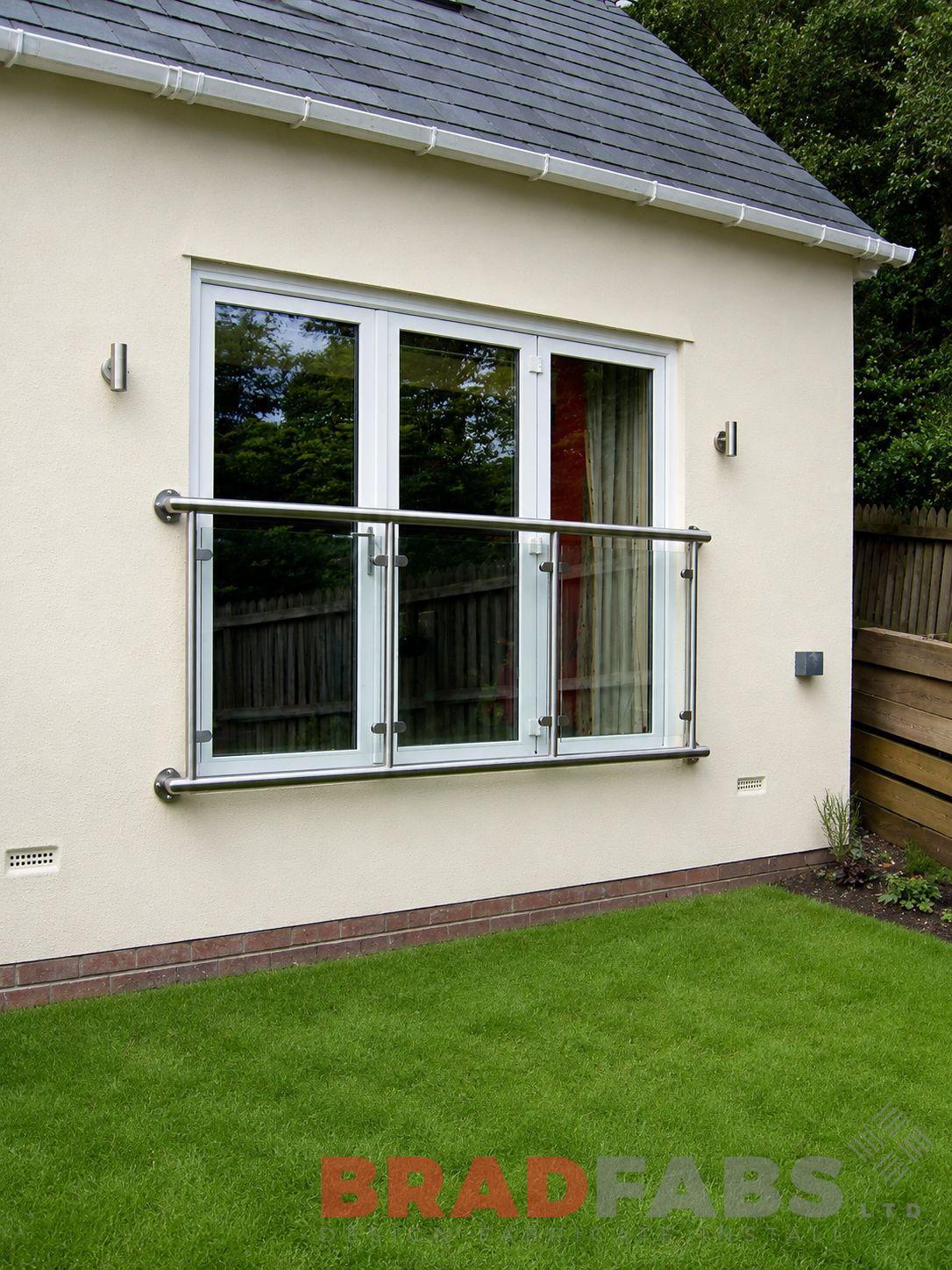 Stainless steel balconette fabricated in bradford, Contemporary juliet balcony