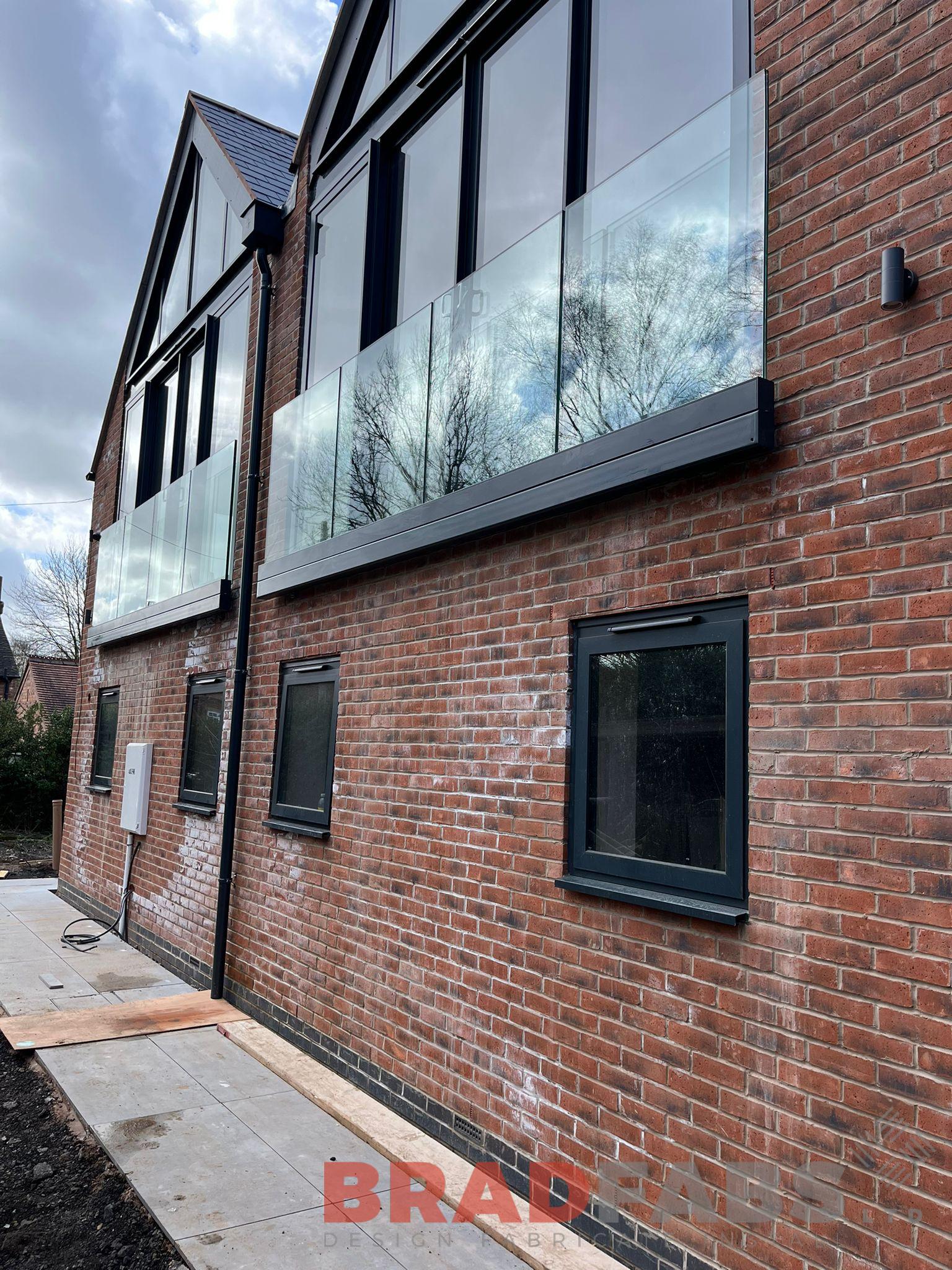 Glass and Steel Balconettes, Steel Juliet Balconies, Glass infill panels,  Steel tube Balconettes