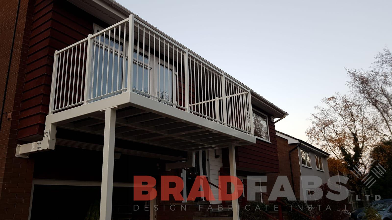 Balcony with legs, Mild steels,.galvanised, powder coated, Bradfabs UK