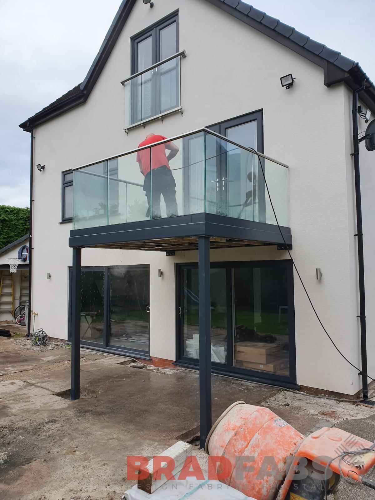 Steel and glass balconette, Steel and glass juliet balcony, Balconette  custom made, Bespoke design from Bradfabs