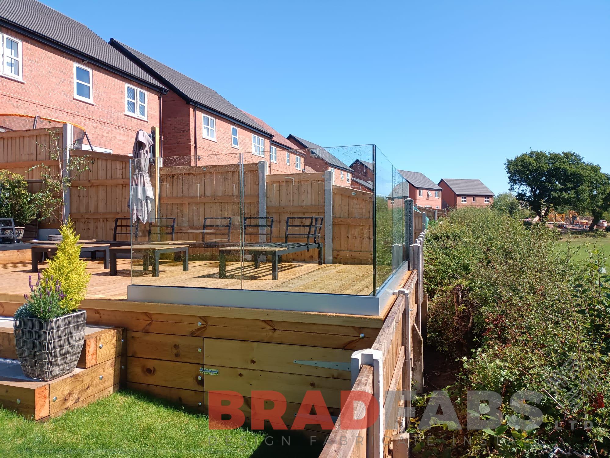 Raised Decking Balcony - Wire Balustrade