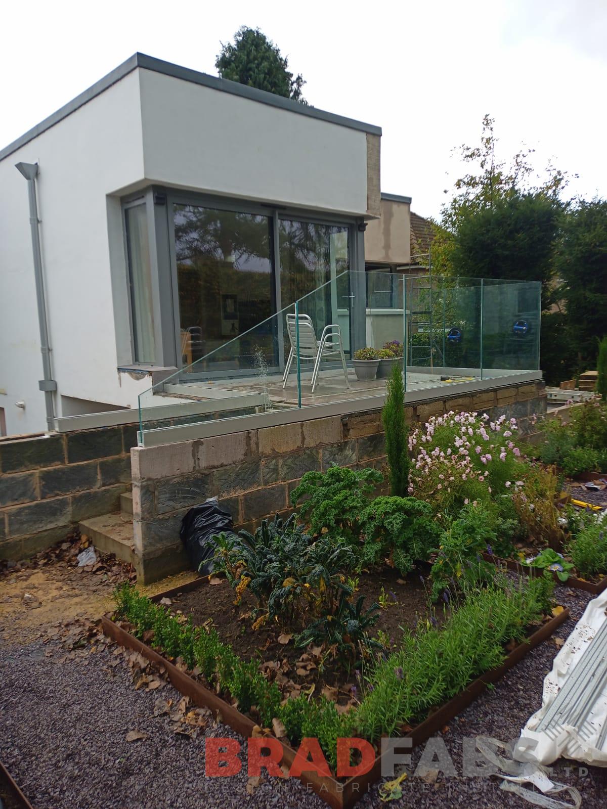 Bradfabs, balustrade, glass balustrade, infinity glass, external bespoke project