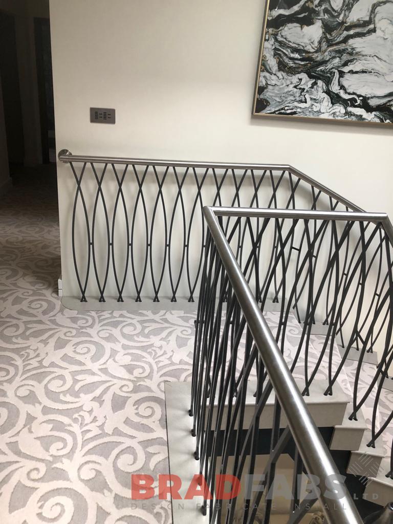 Bradfabs, balustrade, stainless steel top rail, decorative balustrade 