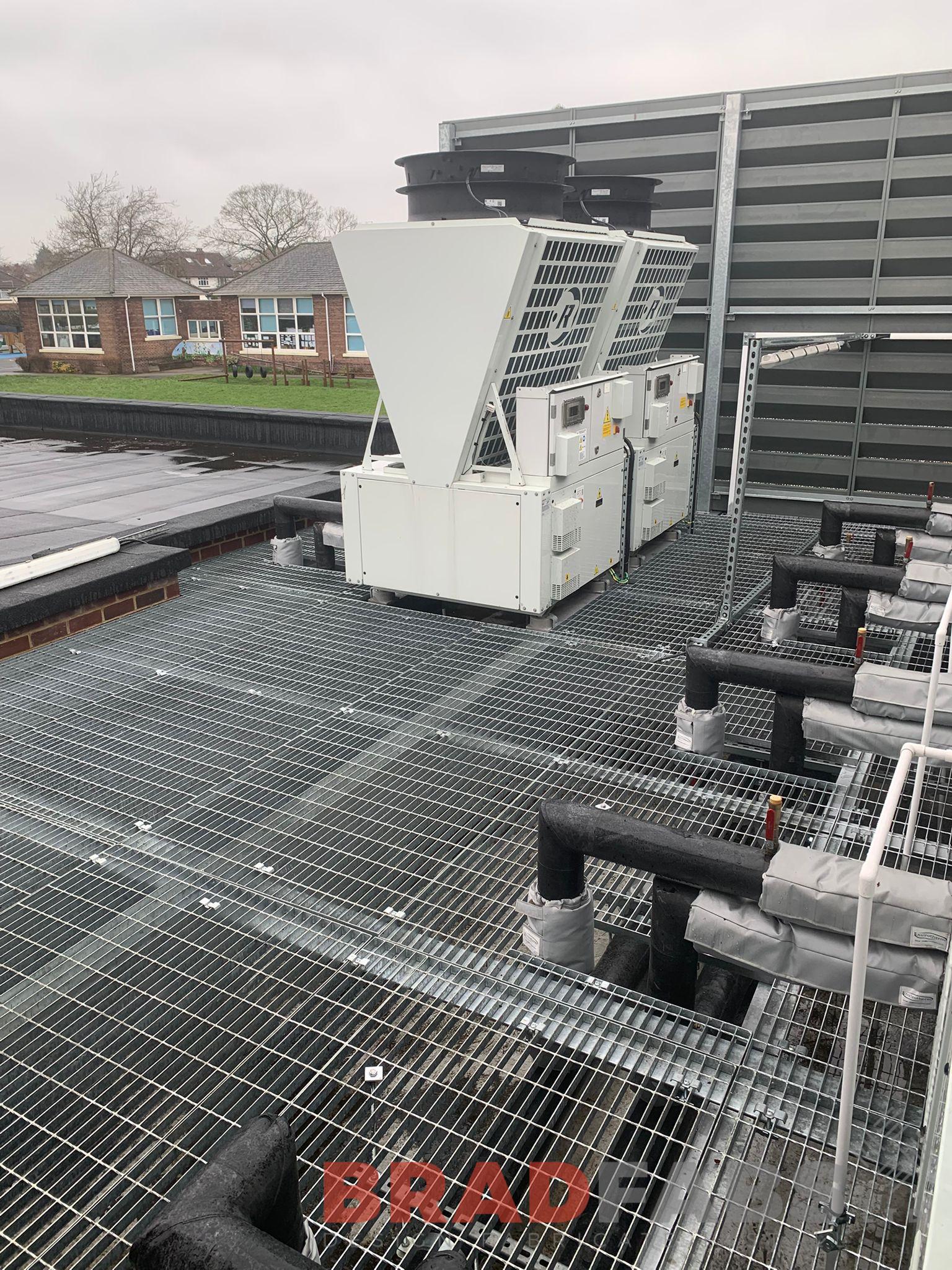 Open mesh flooring on School in Leeds