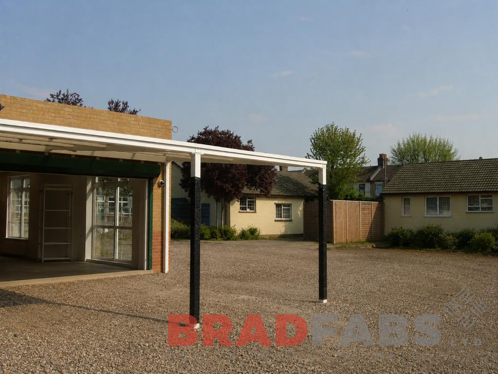 School Canopy made with Steel and polycarbonate in London