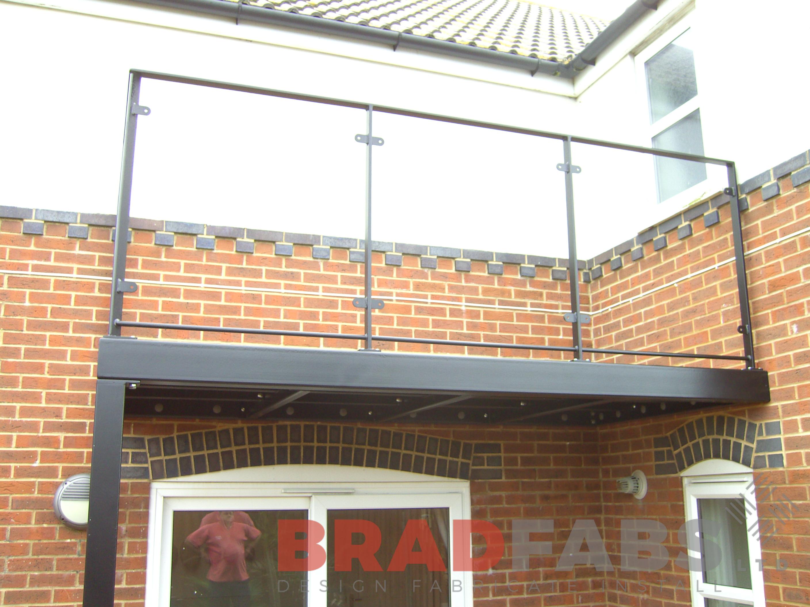 Steel and glass balconette, Steel and glass juliet balcony, Balconette  custom made, Bespoke design from Bradfabs