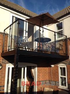 Steel and glass balconette, Steel and glass juliet balcony, Balconette  custom made, Bespoke design from Bradfabs