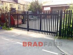 Steel Security fencing installed at a commercial Property in West Yorkshire