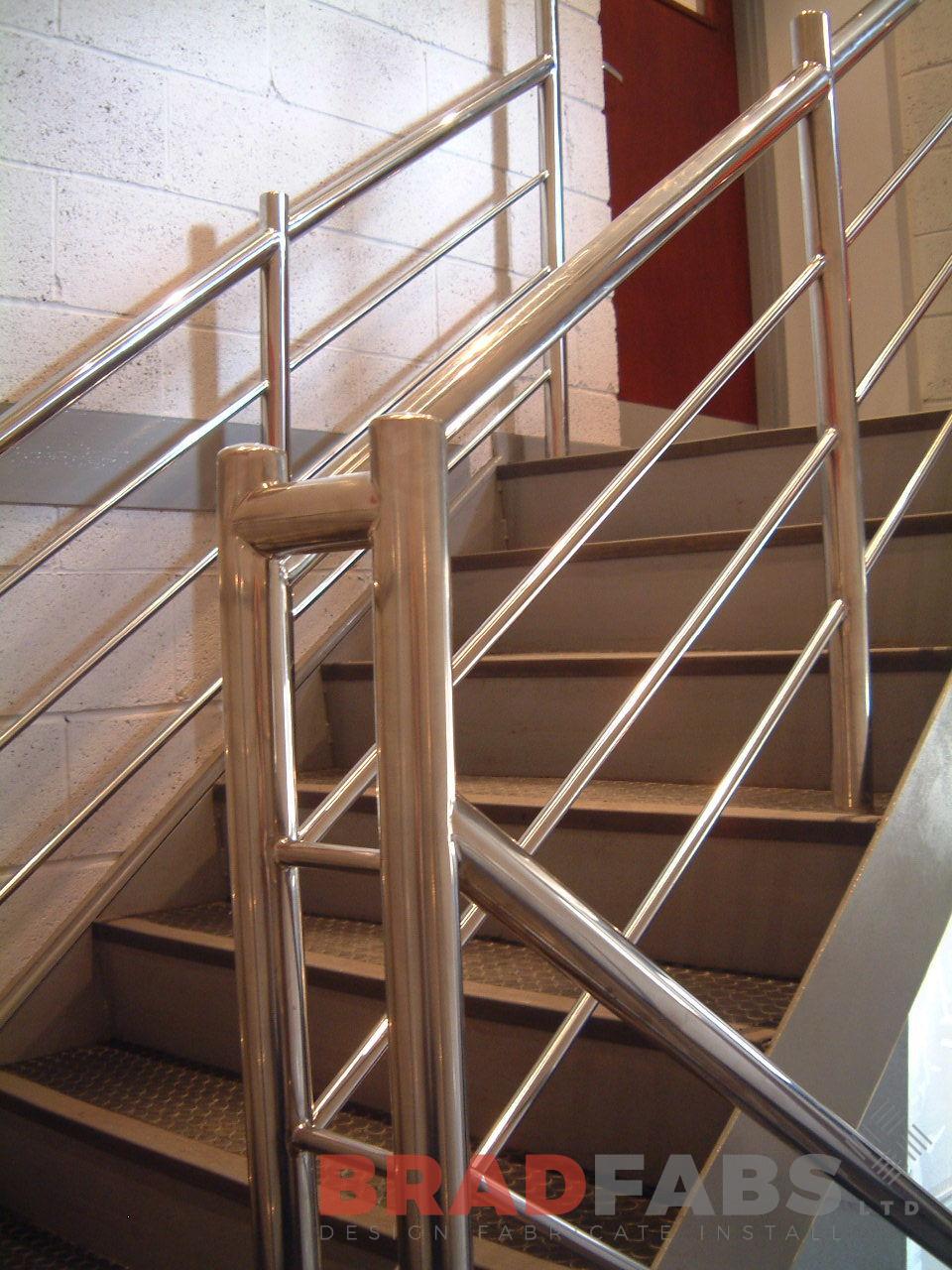 Straight Steel Staircase Fabricated in Bradford