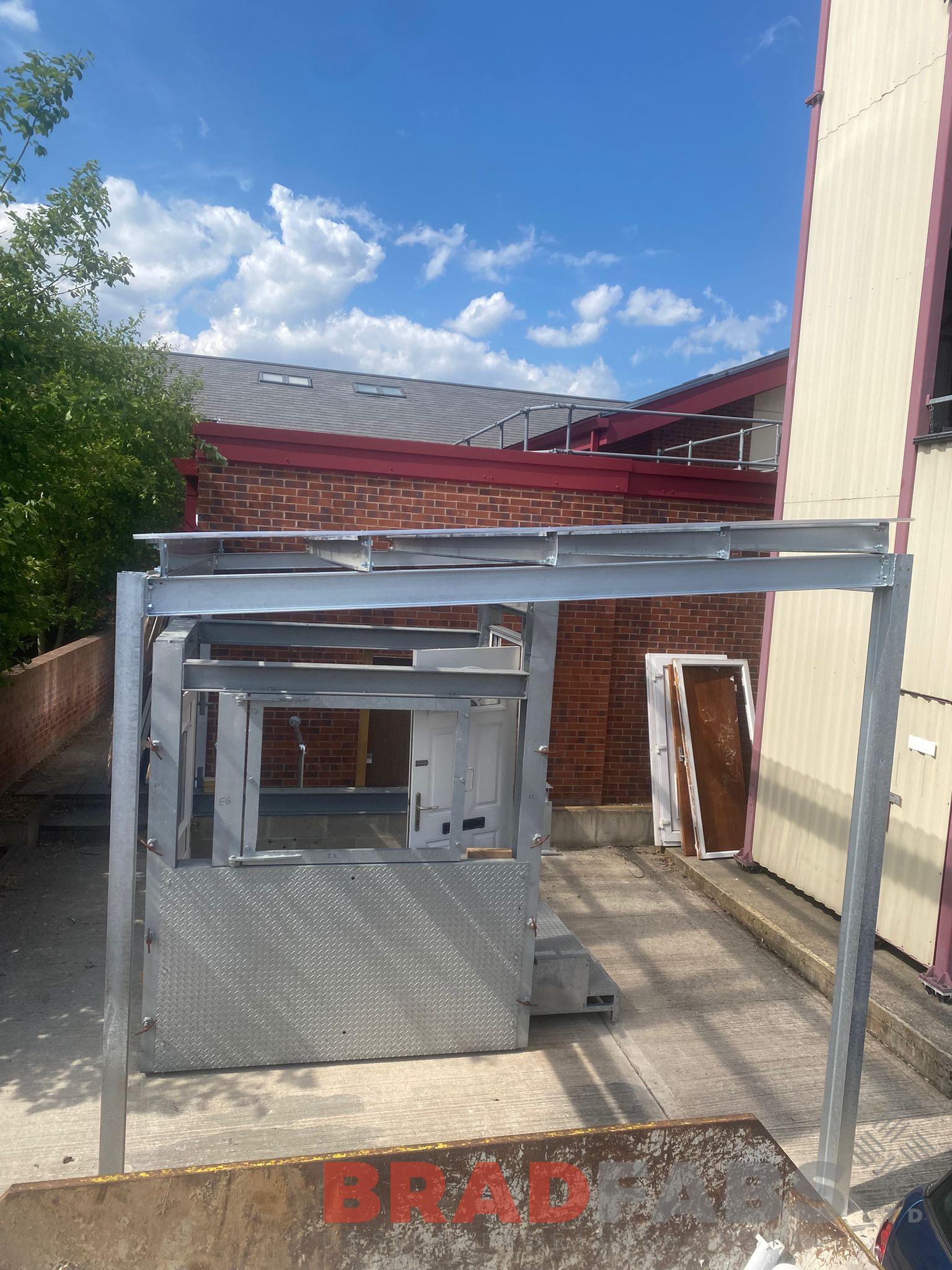 Metal canopy for Fire Station