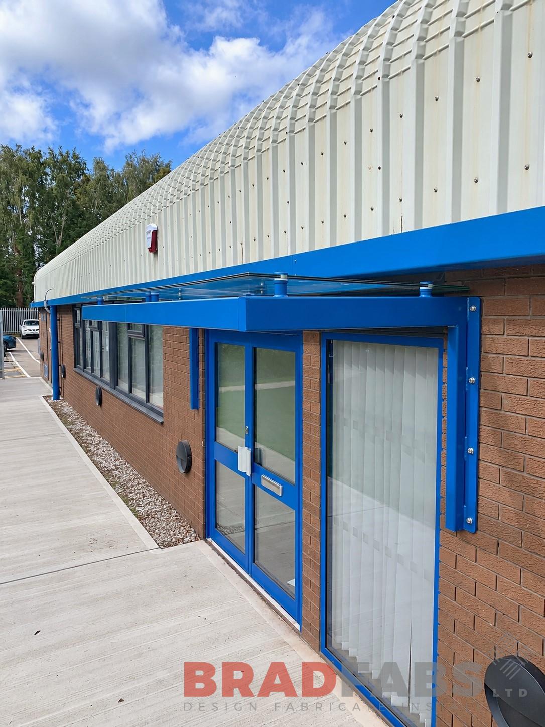 Industrial canopy installed in Wrexham