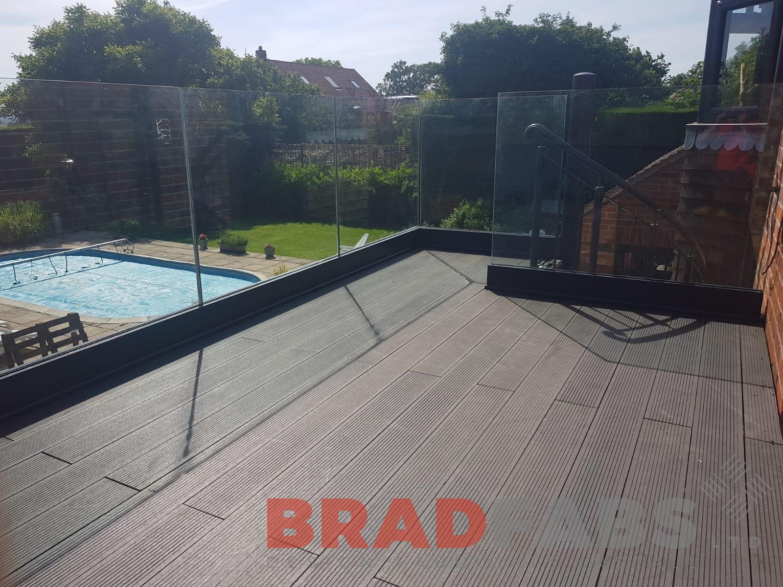 Infinity glass channel system balustrade by Bradfabs