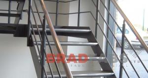 Straight Steel Staircase Fabricated in Bradford