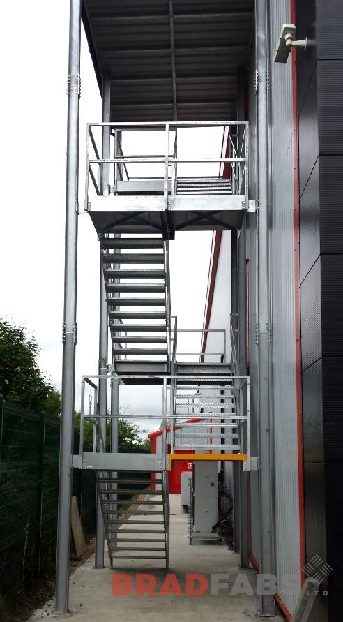 Bradfabs manufactured and installed this steel fire escape for a commercial property