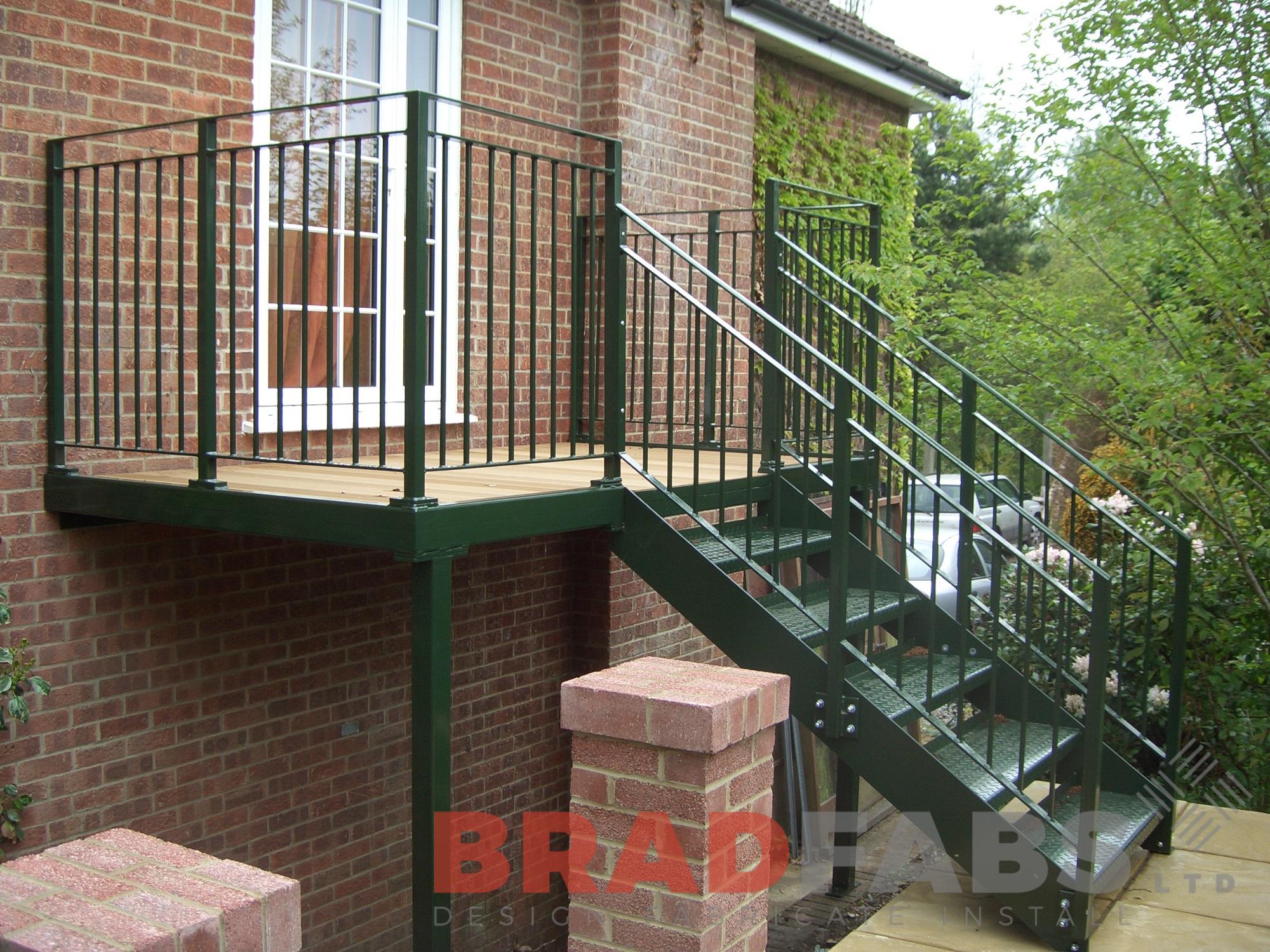 External Steel Staircase Allowing Access To The Side Of The