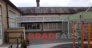 Large school Canopy fabricated in Bradford