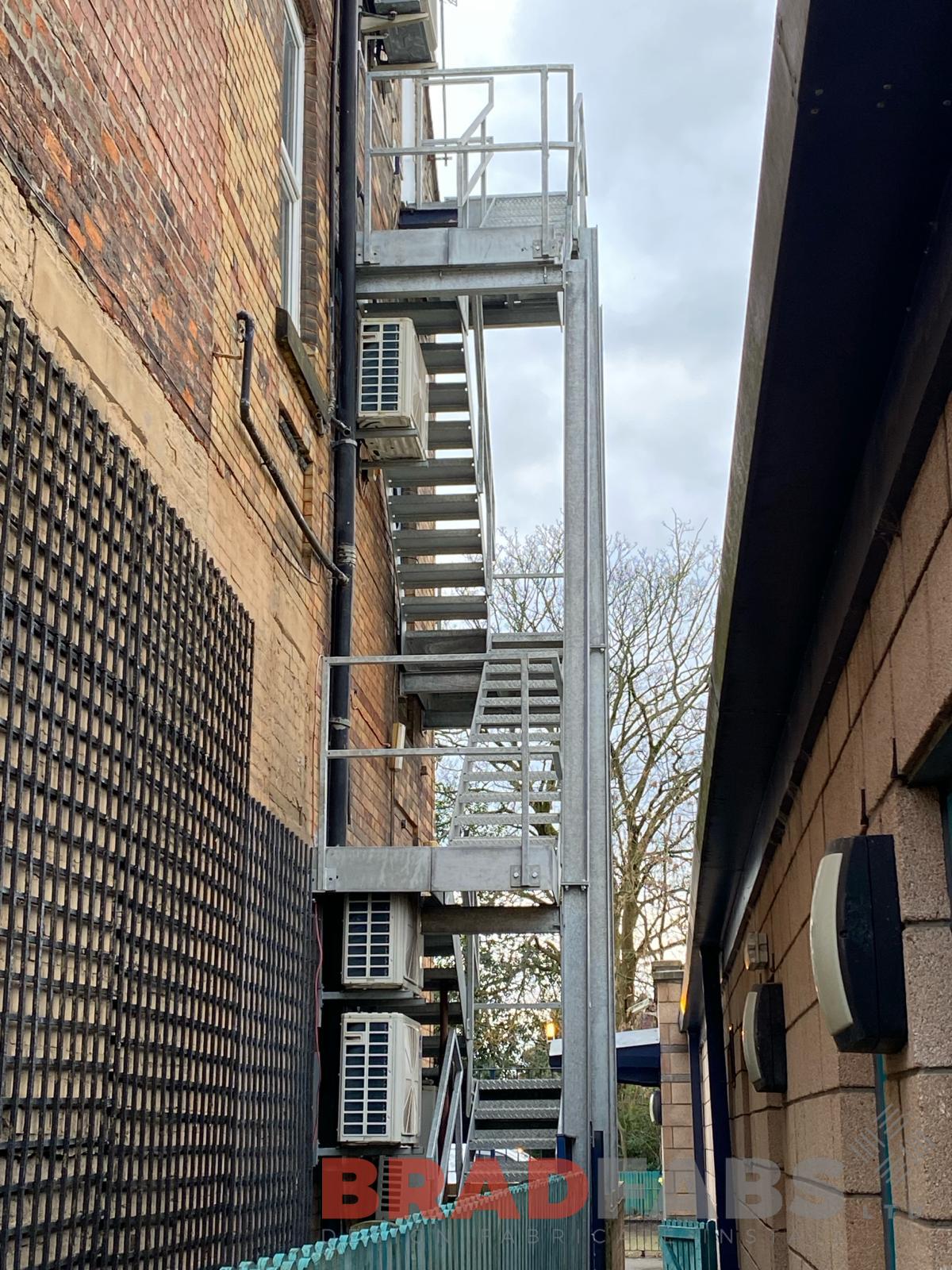 External five flight staircase, bespoke designed by bradfabs 