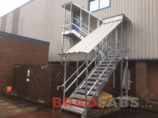 External Fire Escape with Canopy installed in South Elmsall