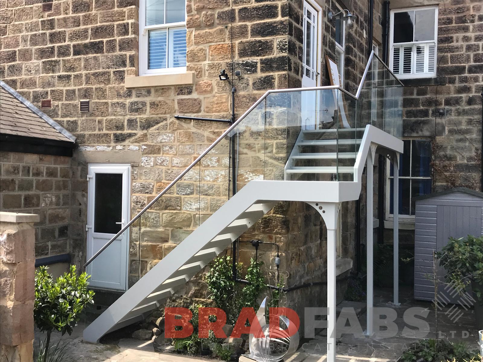 Bespoke contemporary Fire Escape Staircase designed by Bradfabs