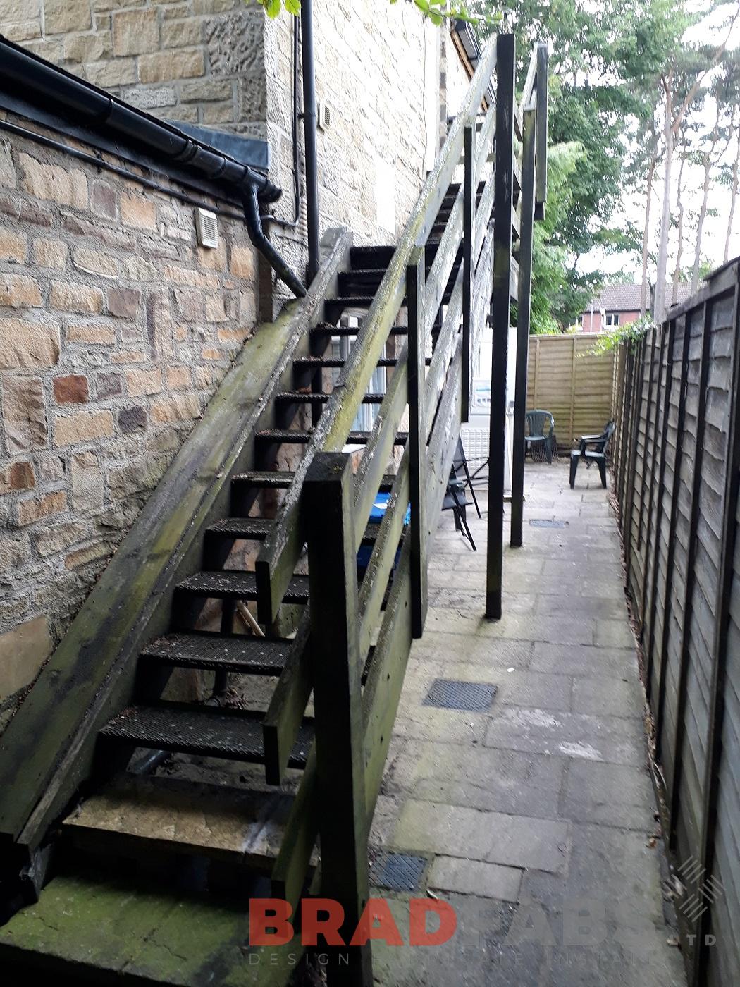 Metal Fire Exit Staircase installed by Bradfabs