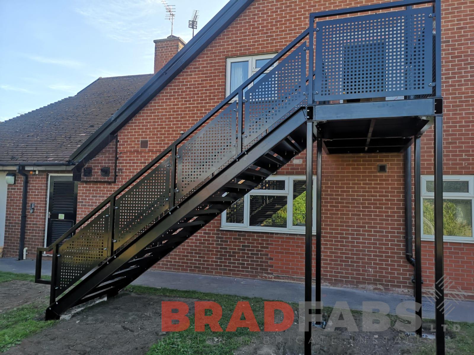 Bespoke fire escape for a commercial property by Bradfabs 