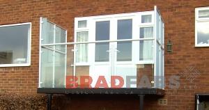 Domestic Balcony with Frosted Privacy Glass for Building Regulations