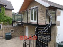 Bradfabs made this bespoke balcony and spiral staircase combination