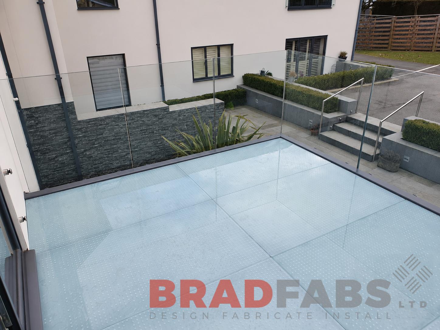 Bespoke, balcony, glass floor, steel fabricators