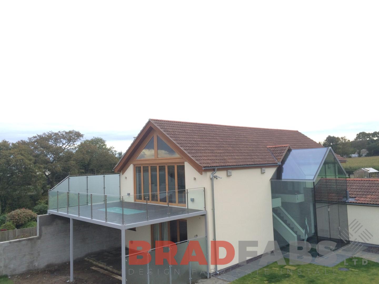 steel balcony with a glass floor addition by bradfabs 